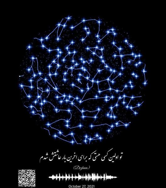 عکس آسمان در شب تولد