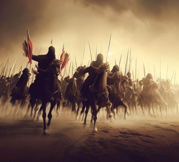 عکس جنگیدن امام حسین