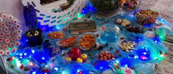 عکس سفره هفت سین در خانه روی زمین