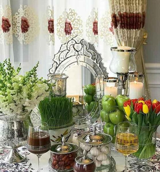 عکس سفره هفت سین در خانه روی زمین