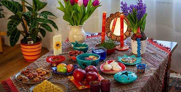 عکس سفره هفت سین در خانه روی زمین