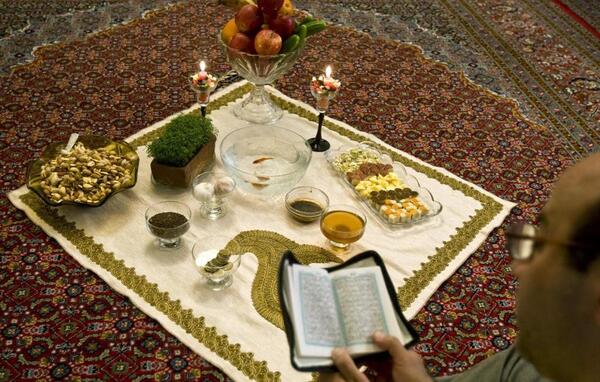 عکس سفره هفت سین در خانه روی زمین