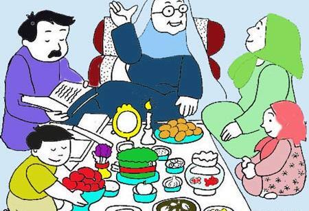 عکس سنجد سفره هفت سین کارتونی