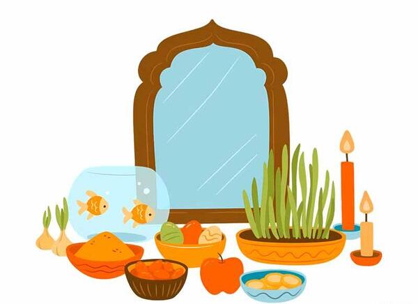 عکس سنجد سفره هفت سین کارتونی