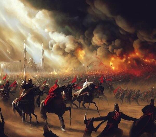 عکس جنگ امام حسین در کربلا