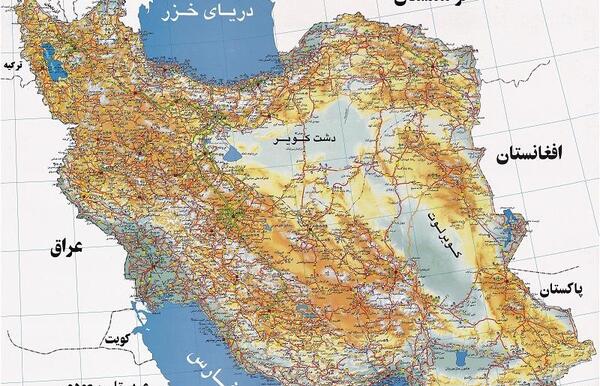 عکس موقعیت جغرافیایی ایران