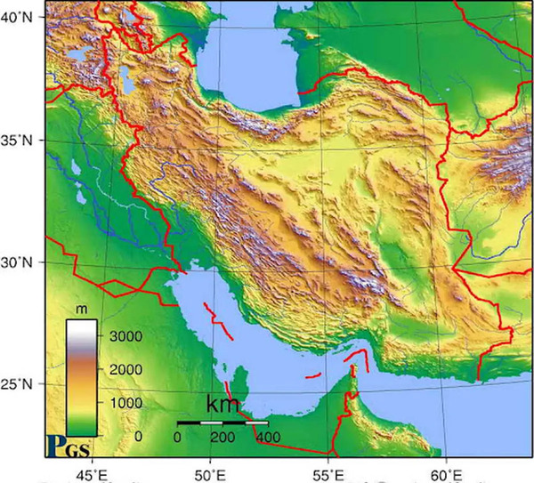 عکس موقعیت جغرافیایی ایران