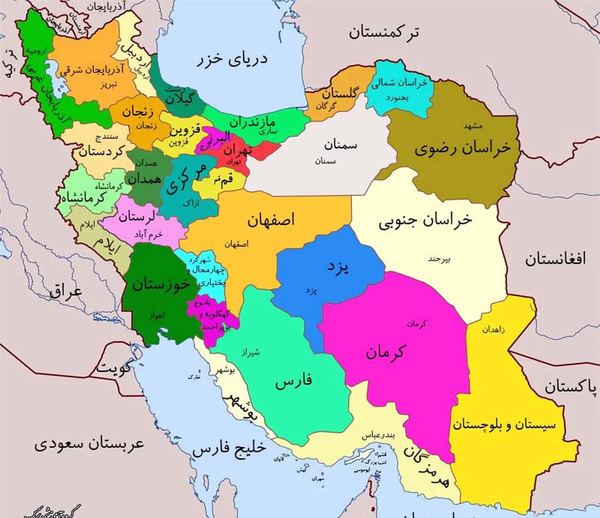 عکس موقعیت جغرافیایی ایران