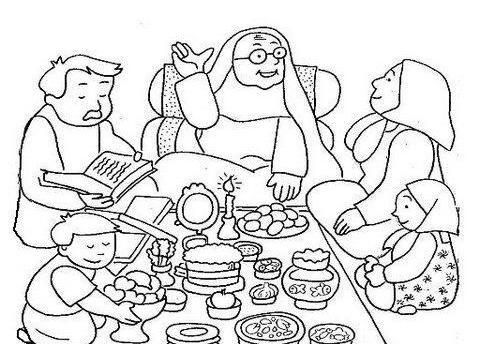 عکس سفره هفت سین برای نقاشی کودکانه
