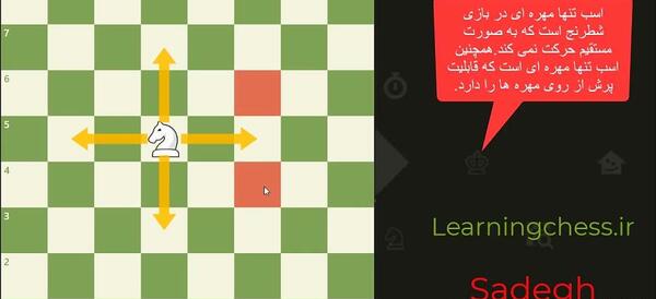 عکس حرکت اسب در شطرنج