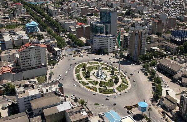 عکس هوایی میدان امام حسین تهران