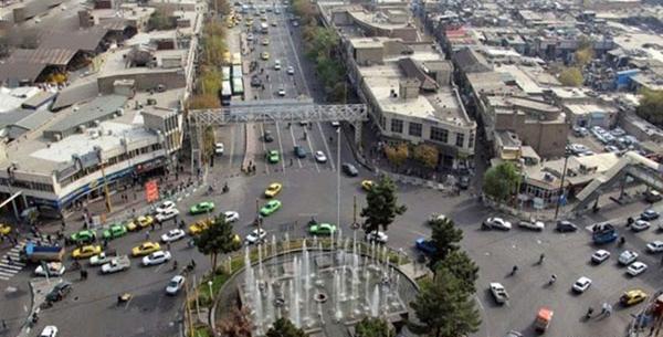 عکس هوایی میدان امام حسین تهران