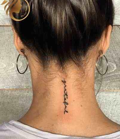 عکس تاتو حسبی الله روی گردن