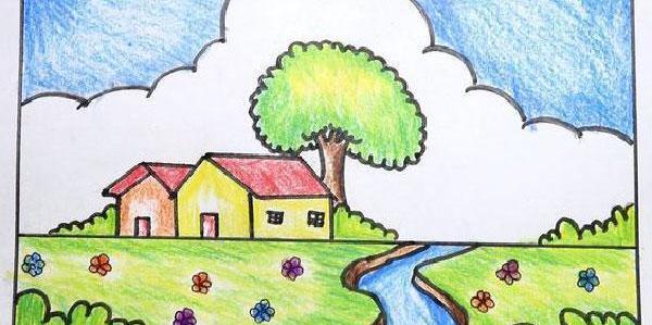 عکس نقاشی از طبیعت ساده