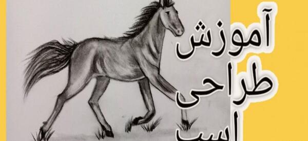 عکس طراحی اسب با مداد سیاه