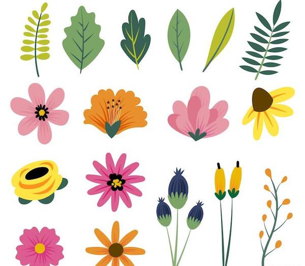 عکس گل کارتونی برای نقاشی