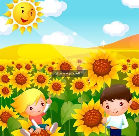 عکس گل کارتونی برای نقاشی