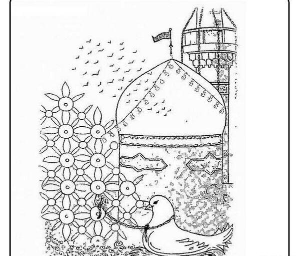 عکس گنبد امام حسین برای نقاشی