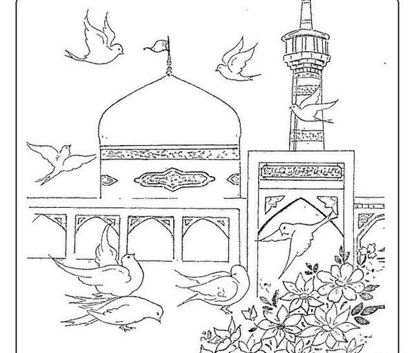 عکس گنبد امام حسین برای نقاشی