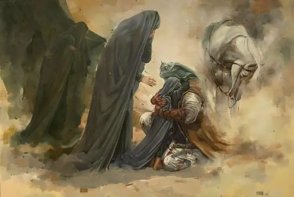 عکس نوشته وداع با امام حسین