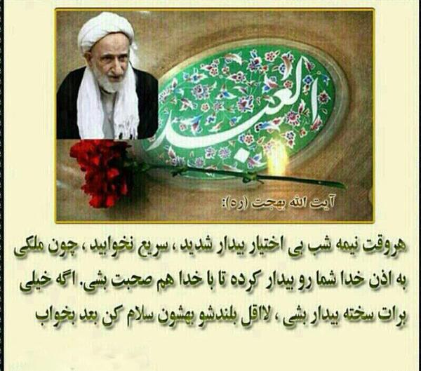 عکس ایت الله بهجت برای پروفایل