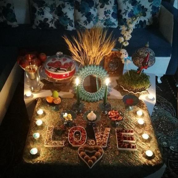 ایده عکس دونفره سفره هفت سین