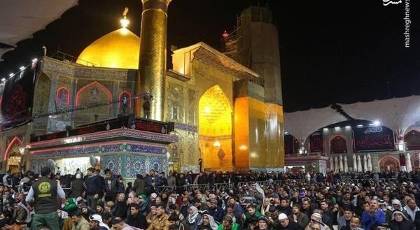 عکس حرم امام علی در شب شهادت