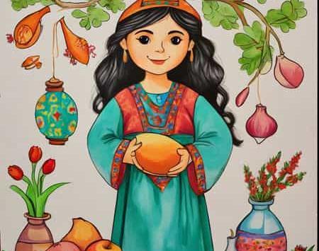 عکس نقاشی سفره هفت سین برای کلاس اول