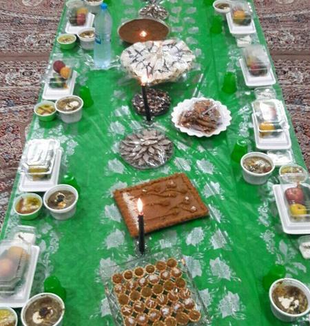 عکس سفره جشن امام زمان