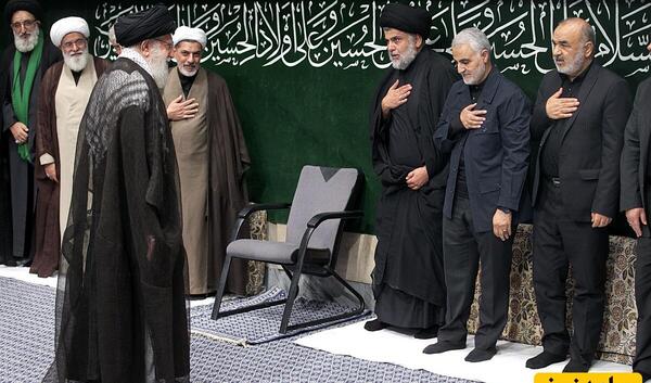 عکس قاسم سلیمانی با امام حسین