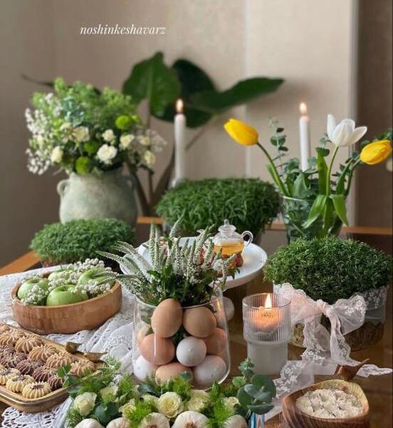 عکس تزیین سفره هفت سین ساده و شیک