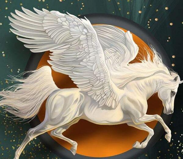 عکس نقاشی اسب بالدار