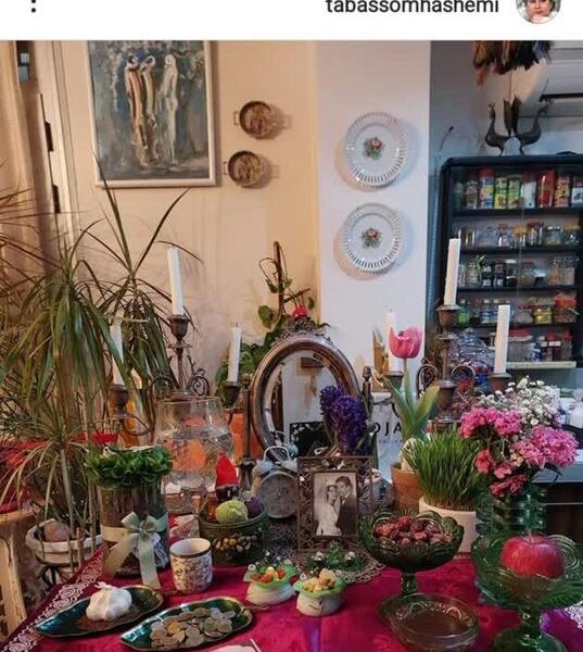 عکس سفره هفت سین بازیگران ایرانی