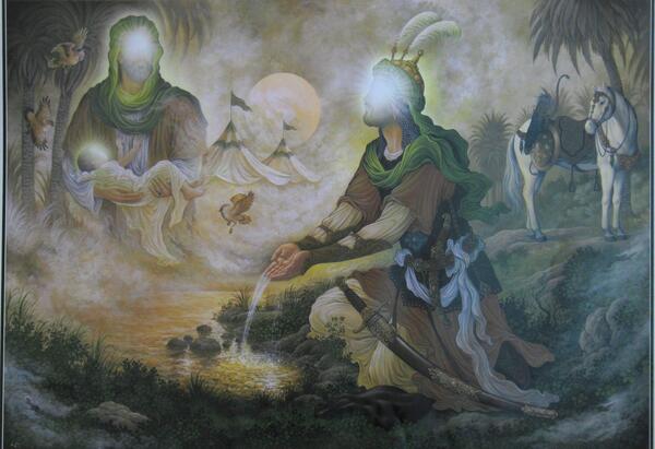 عکس امام حسین و حضرت ابوالفضل با هم