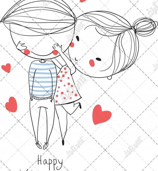 عکس عاشقانه ساده برای نقاشی