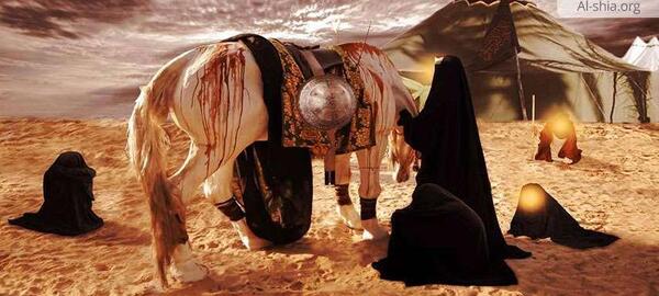 عکس اسب امام حسین و خودش