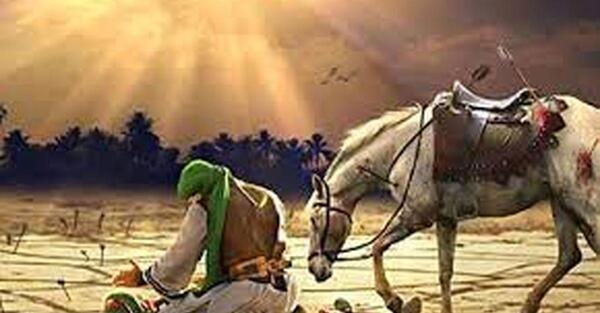 عکس امام حسین روی اسبش