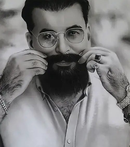 عکس عاشقانه نقاشی سیاه قلم