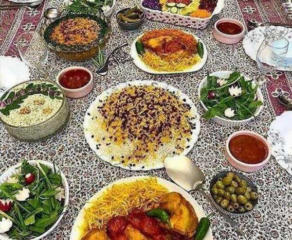 عکس سفره شام ایرانی