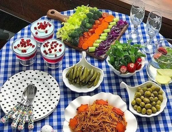 عکس سفره شام ایرانی
