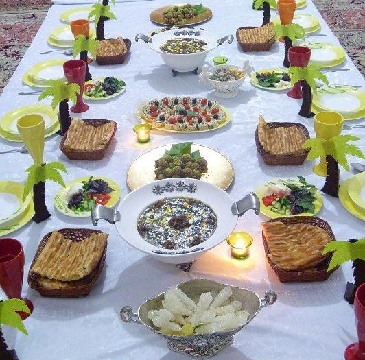 عکس سفره شام ایرانی