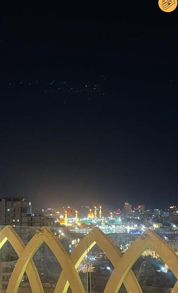 عکس امام حسین در آسمان کربلا