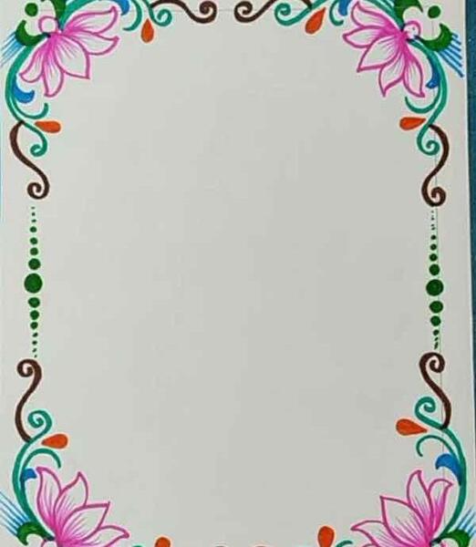عکس گل حاشیه کاغذ