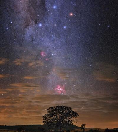 عکس طبیعت شب پر ستاره