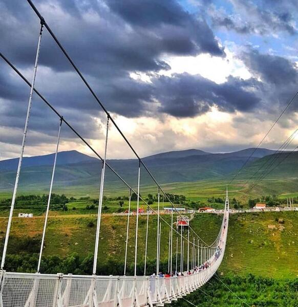 عکس طبیعت پل معلق مشگین شهر