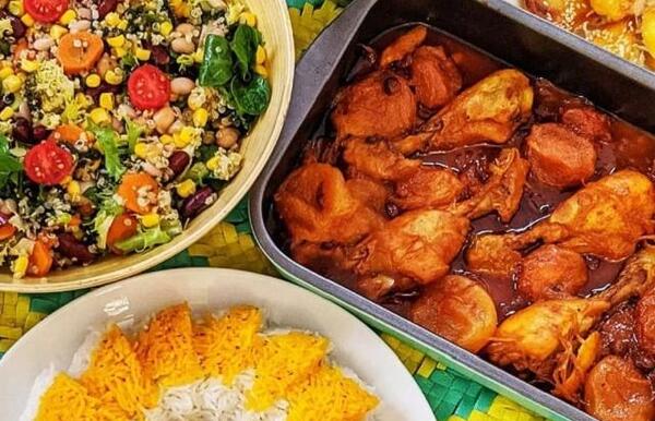 عکس غذای ایرانی با مرغ