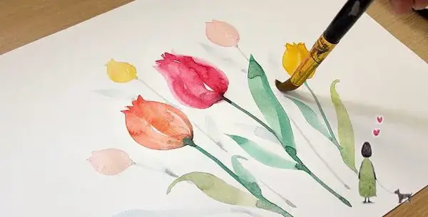 عکس طراحی گل لاله