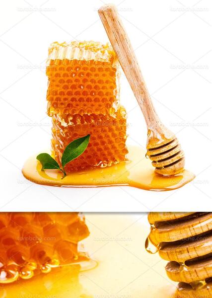 عکس عسل طبیعی با موم
