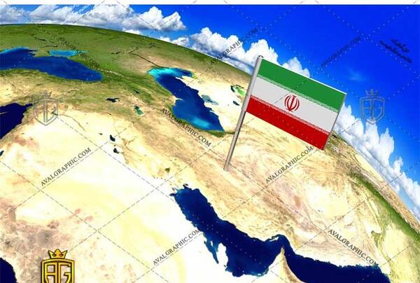 عکس ایران بر روی کره زمین