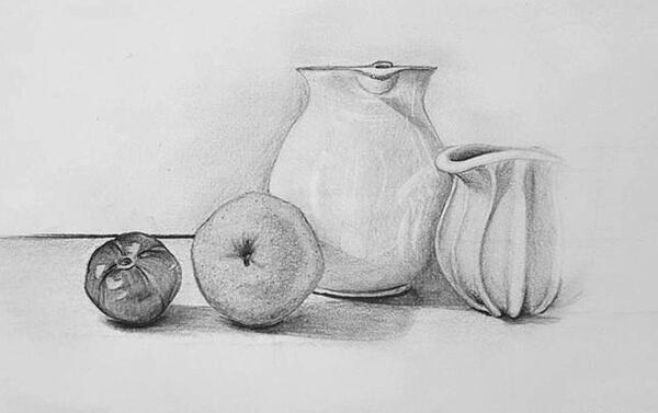 عکس طبیعت بی جان سیاه قلم